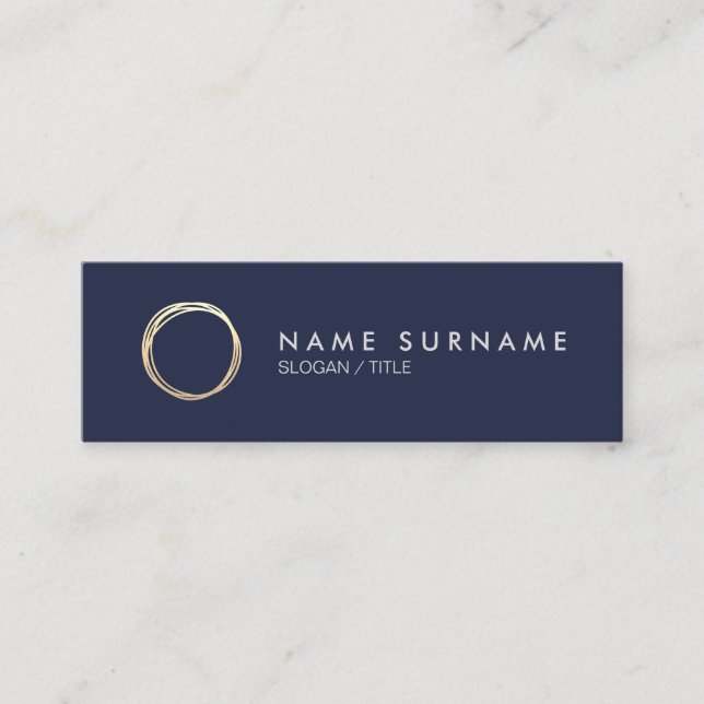 Tarjeta de visita de MidnightBlue del círculo (Anverso)