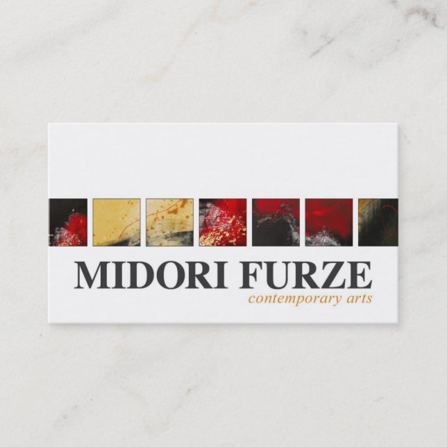 Tarjeta de visita de Midori Furze (Anverso)