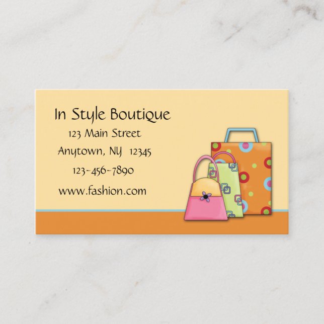 Tarjeta de visita de moda (Anverso)