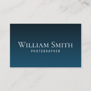Tarjeta De Visita De moda azul profundo profesional del fotógrafo