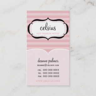 TARJETA DE VISITA DE MODA:: boutique elegante 2P