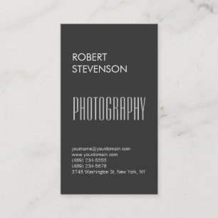 Tarjeta de visita de moda contemporánea gris