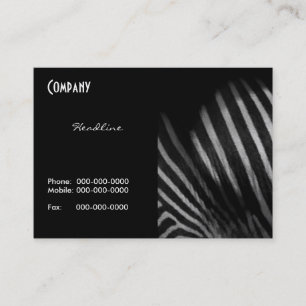 Tarjeta de visita de moda de cebra