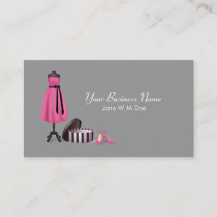 Tarjeta de visita de moda de las costuras
