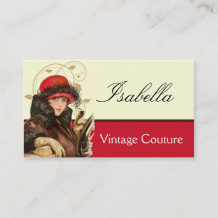 Tarjeta de visita de moda de las costuras del