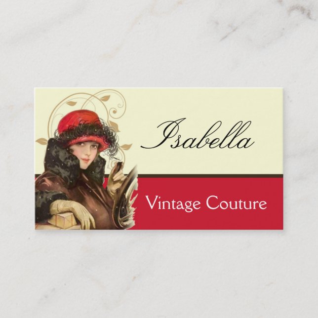 Tarjeta de visita de moda de las costuras del (Anverso)