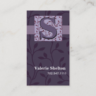 Tarjeta de visita de moda de las vides del brote