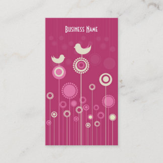 Tarjeta de visita de moda del diseño floral