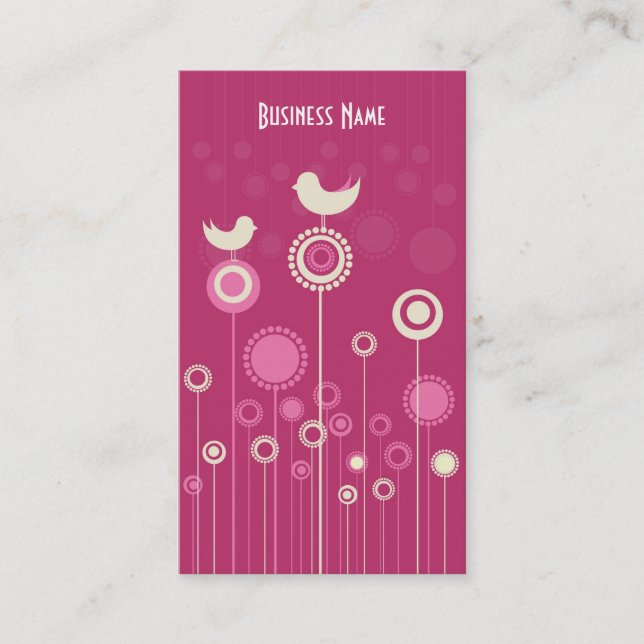 Tarjeta de visita de moda del diseño floral (Anverso)