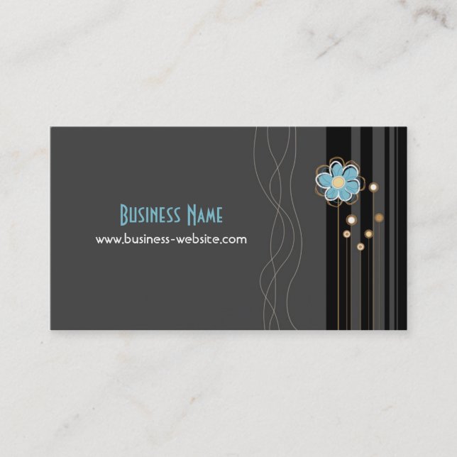 Tarjeta de visita de moda del diseño floral (Anverso)