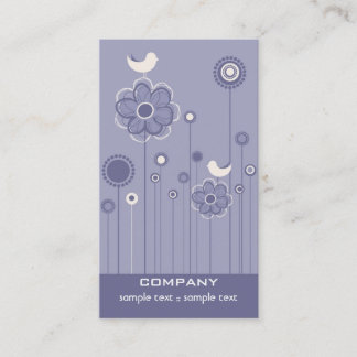 Tarjeta de visita de moda del diseño floral