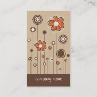 Tarjeta de visita de moda del diseño floral