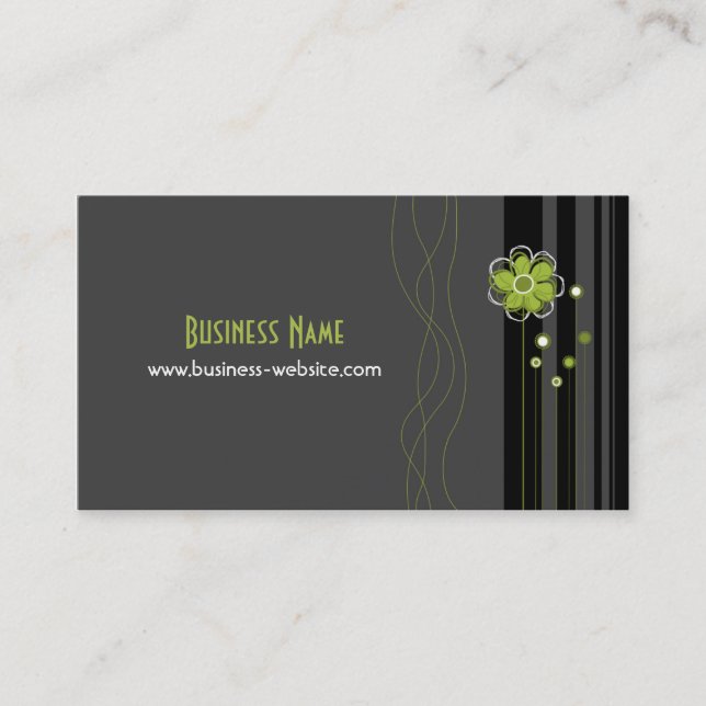 Tarjeta de visita de moda del diseño floral (Anverso)