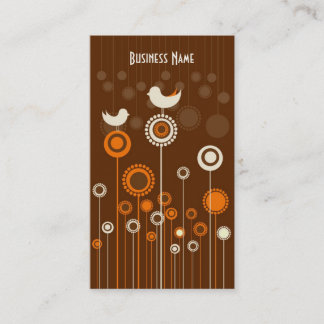 Tarjeta de visita de moda del diseño floral
