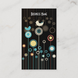 Tarjeta de visita de moda del diseño floral