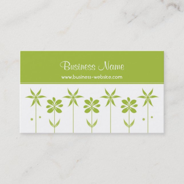 Tarjeta de visita de moda del diseño floral (Anverso)