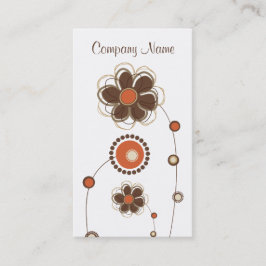 Tarjeta de visita de moda del diseño floral