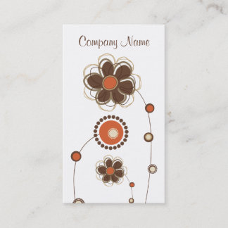 Tarjeta de visita de moda del diseño floral