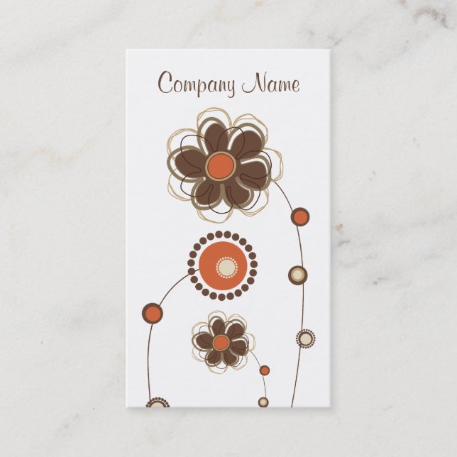 Tarjeta de visita de moda del diseño floral (Anverso)