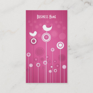 Tarjeta de visita de moda del diseño floral