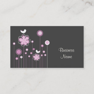 Tarjeta de visita de moda del diseño floral