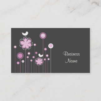 Tarjeta de visita de moda del diseño floral