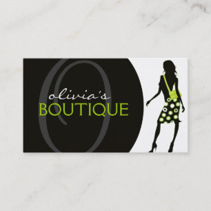 Tarjeta de visita de moda del monograma