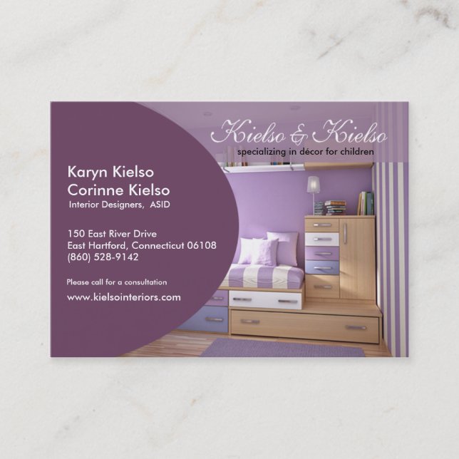 Tarjeta de visita de moda del perfil de Ovale (Anverso)