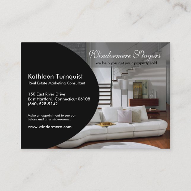 Tarjeta de visita de moda del perfil de Ovale (Anverso)