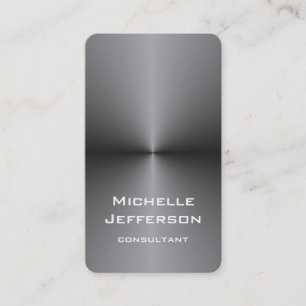 Tarjeta De Visita De moda elegante vertical del gris de plata