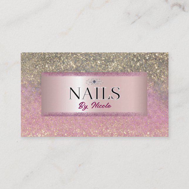 Tarjeta de visita de Moda esparkling (Anverso)