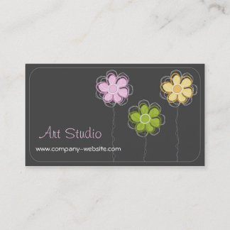 Tarjeta de visita de moda floral