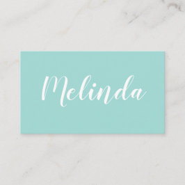 Tarjeta de visita de moda minimalista del azul/de
