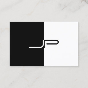 Tarjeta De Visita De moda moderno elegante de la inicial blanca