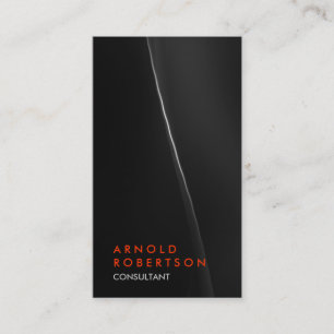 Tarjeta de visita de moda Naranja de ondas grises