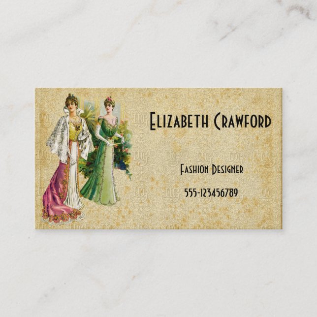 Tarjeta de visita de moda para damas victorianas d (Anverso)