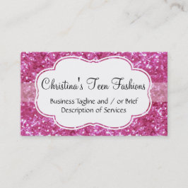 Tarjeta de visita de moda rosa de aspecto Purpurin