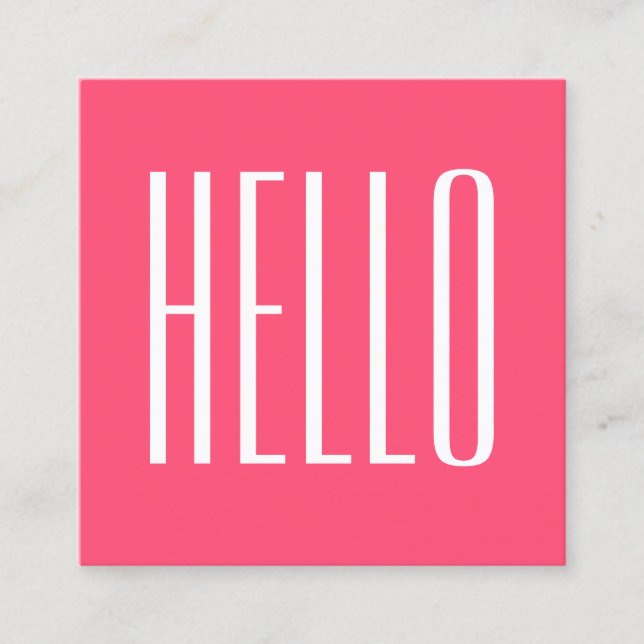 Tarjeta de visita de moda simple moderna rosada (Anverso)
