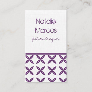 Tarjeta de visita de moda, Violet