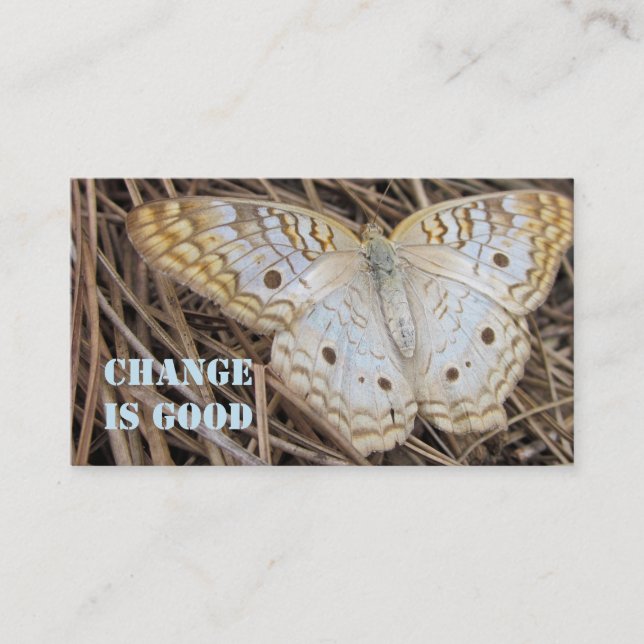 Tarjeta de visita de motivación de la mariposa (Anverso)