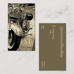 Tarjeta de visita de motocicleta tonificada en sep