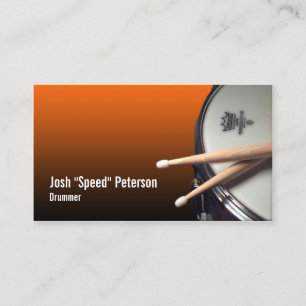 Tarjeta de visita de músico de tambor Snare Drum N