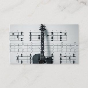 Tarjeta de visita de músico elegante con nota musi