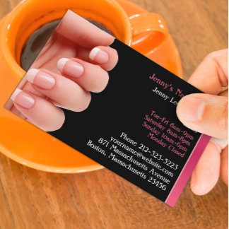 Tarjeta de visita de Nail Salon con cita