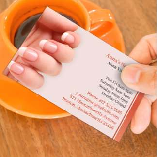 Tarjeta de visita de Nail Salon con cita