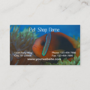 Tarjeta de visita de naranja Fish