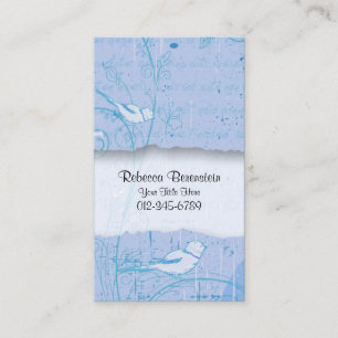 Tarjeta de visita de naturaleza Bird Swirls