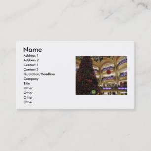 Tarjeta de visita de navidades de París