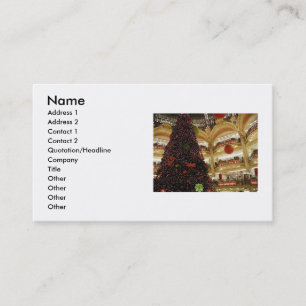 Tarjeta de visita de navidades de París