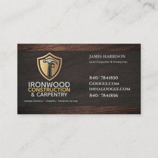 Tarjeta de Visita de Negocio de Construcción de Ma